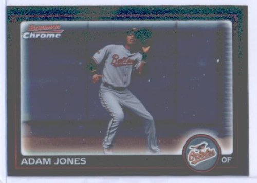 2010 Bowman Chrome Baseball Card # 144 Adam Jones - Baltimore Orioles - MLB Trading Card in Screwdown Case