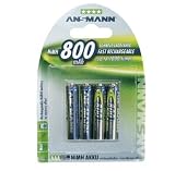 Ansmann NiMH Akku AAA Micro 800 mAh 4er Pack