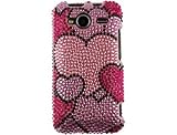 Diamond Design Protector Cover Case Cloudy Hearts For HTC EVO Shift 4G