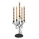 Grasslands Road Spider Web Candelabra, 9 by 9 by 15-Inch, Glittered Metal