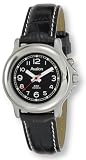 Avalon Ladies Low Vision One Button Talking Watch, Silver-Tone w/ Leather Strap # 2509L-1B