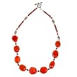 EXP Handmade Carnelian Agate & Silver Necklace
