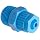 Tefen Fiberglass Polypropylene Compression Tube Fitting, Adapter, Blue, Tube OD x BSPT Male, Metric