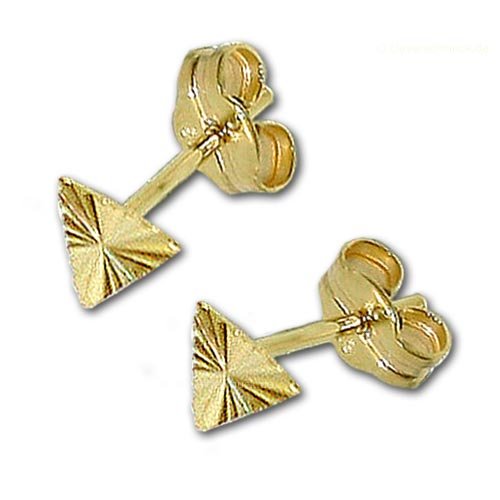 (2) CLEVER SCHMUCK Goldene Ohrstecker