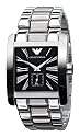 Emporio Armani Gents Stainless Steel Bracelet Watch with Black Dial
