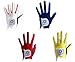FINGER TEN 2017 Junior Kids Youth Toddler Boys Girls Dura Feel White Blue Red Yellow Left Hand Right Hand Golf Gloves Extra Value 2 Pack (Small Blue, Left)