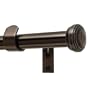Levolor Fluted End Cap Rod Set, Brushed Sienna, 1-Inch Diameter, 36 to 66-Inch Width
