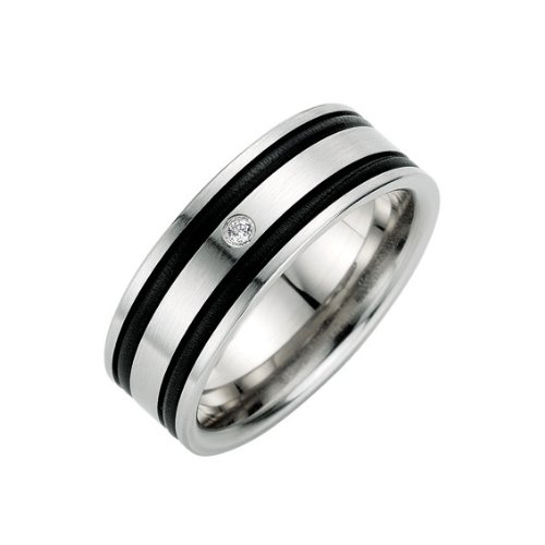 bruno banani Edelstahlring mit Zirkonia 44/87117 W 52 Preisvergleich