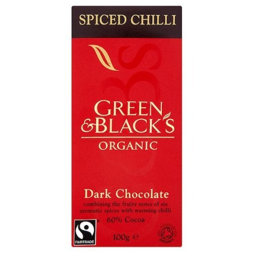 Green & Black's Spiced Chili Dark Chocolate, 3.5 Ounce