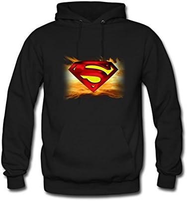 Superman Logo Men's Fashion Medium Hoodies Black