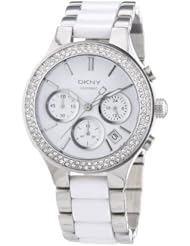 DKNY Womens NY8181 White Stainless-Steel Quartz Watch with White Dial