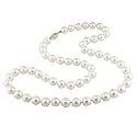 14K Yellow Gold 6.5-7mm Cultured Akoya Pearl Necklace