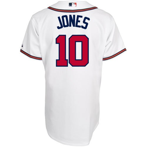 Atlanta Braves Authentic Chipper Jones Home Jersey Size 60