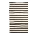 DwellStudio Draper Stripe Major Brown and Cream Rug, 5 by 8-Feet
