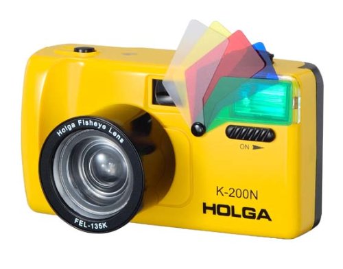 HOLGA K200Nフィッシュアイ イエロー カラーフィルター内蔵ストロボ付き HOLGAK200NFELYL