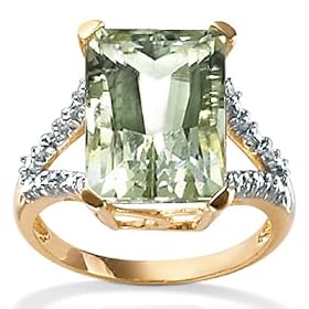 Green Amethyst 10k Gold Ring by Palm Beach Jewelry