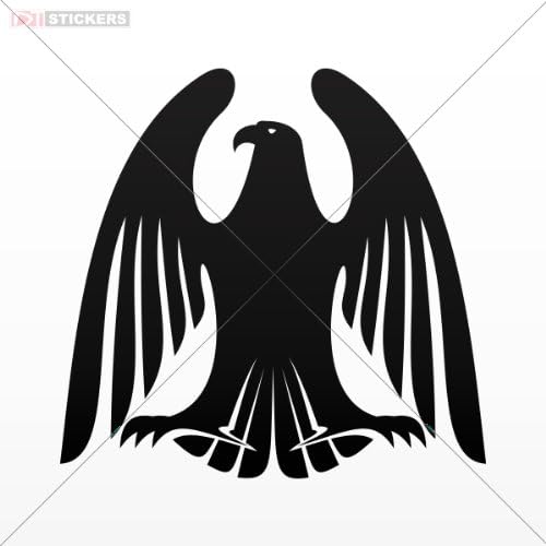 Decals Vinyl Sticker Eagle Car Window Wall Art Decor Doors Helmet Truck Motorcycle Note Book Mobile Size: 4 X 3.9 Inches Black