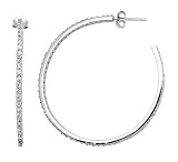 Large CZ Hoop Earrings