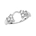 14K White Gold 1/4 ct. Round and Baguette Cut Diamond Wrap