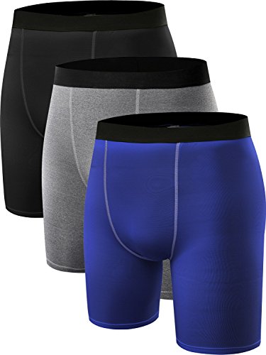 Neleus Men's 3 Pack Compression Athletic Sport Shorts