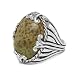 Sterling Silver Oregon Poppy Jasper Ring