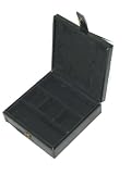 LEATHERETTE  CUFFLINK BOX 5 COMPARTMENT - BLACK