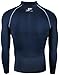 JustOneStyle New 003 Take Five Skin Tight Compression Base Layer Navy Running Shirt Mens S - 2XL