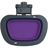 Dexas Popware for Pets Collapsible Kennel Bowl, Large, Gray/Purple