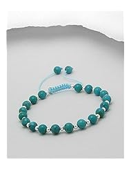 Semi GemStone Beads Bracelet In Sterling Silver