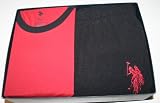 U.S. Polo Assn. Mens Microfleece Pajamas Set - Red/Navy