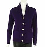 IMAGE OF Lauren Ralph Lauren Solid Cardigan Sweater Purple PM