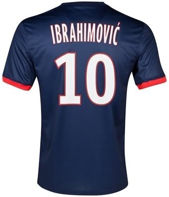 Ibrahimovic #10 PSG Home Kids Soccer Jersey Kit with Free Shorts Youth Sizes (Youth Large: 10-12 years old)
