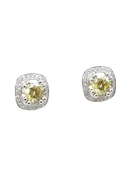 Women 14k White Gold 0.74ctw diamond Stud earring 12 26471 Size 2.14