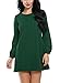 ACEVOG Women Casual Long Sleeve Solid Loose Cocktail Party A-Line Dress