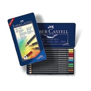 A.W. Faber-Castell Art Grip Tin of 12 Colored Pencils by 