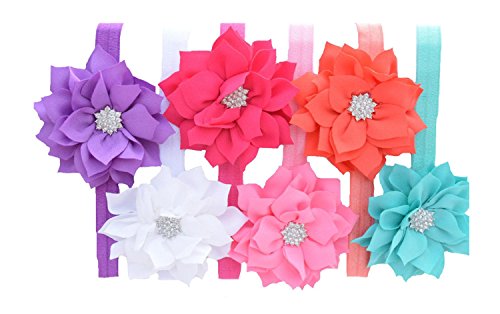 niceeshop(TM) Baby Girls Lotus Leaf Crystal Elastic Headband Hair Accessories