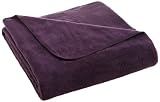 Pinzon Plush Cotton Throw, Aubergine