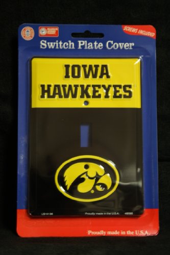 Iowa Hawkeyes Metal Light Switch Plate