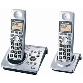 Panasonic KXTG1032S DECT 6.0 Exp Dual Cordless w/ Answering System