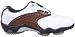 FootJoy DryJoys Titanium TPU Saddle w/black/red accent and white smooth waterproof leather.