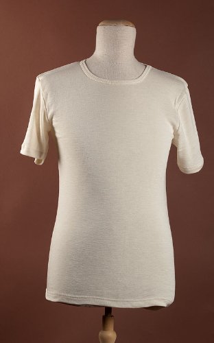Damen u. Herren Unterhemd kurzarm, 100% Schurwolle, 