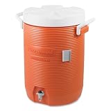 Rubbermaid 168501 Insulated Beverage Container/Water Cooler, Orange, 5 Gallon