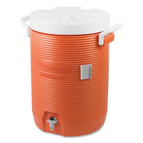 Rubbermaid 168501 Insulated Beverage Container/Water Cooler, Orange, 5 Gallon