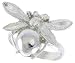 41qnGNNNG6L. SL75  Sterling Silver Diamond Cut Bee Ring