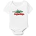 The Spunky Stork Christmas Tree Car Organic Cotton Baby Bodysuit (6-12M)