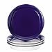 Rachael Ray Dinnerware Round and Square 4-Piece Stoneware Salad Plate Set, Blue