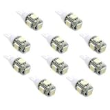 10x 194 168 2825 5-smd White High Power LED Car Lights Bulb by Comfort Wheels