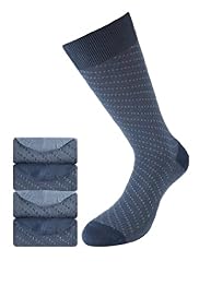 4 Pairs of Collezione Diagonal Motif Socks