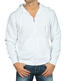 Sweat � capuche blanc zipp� BLZ Jeans