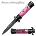 Mini Premium Milano Collection Stiletto Style Action Knife TF-675pbk (Pink)